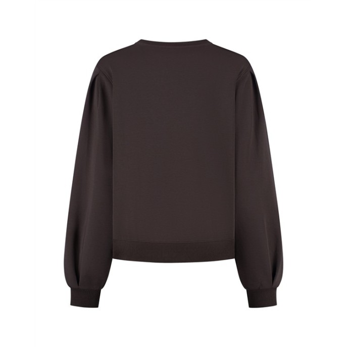 Lady Day Sweater tekst Mon Amie - Donker bruin Lady Day Sweater tekst Mon Amie - Donker bruin